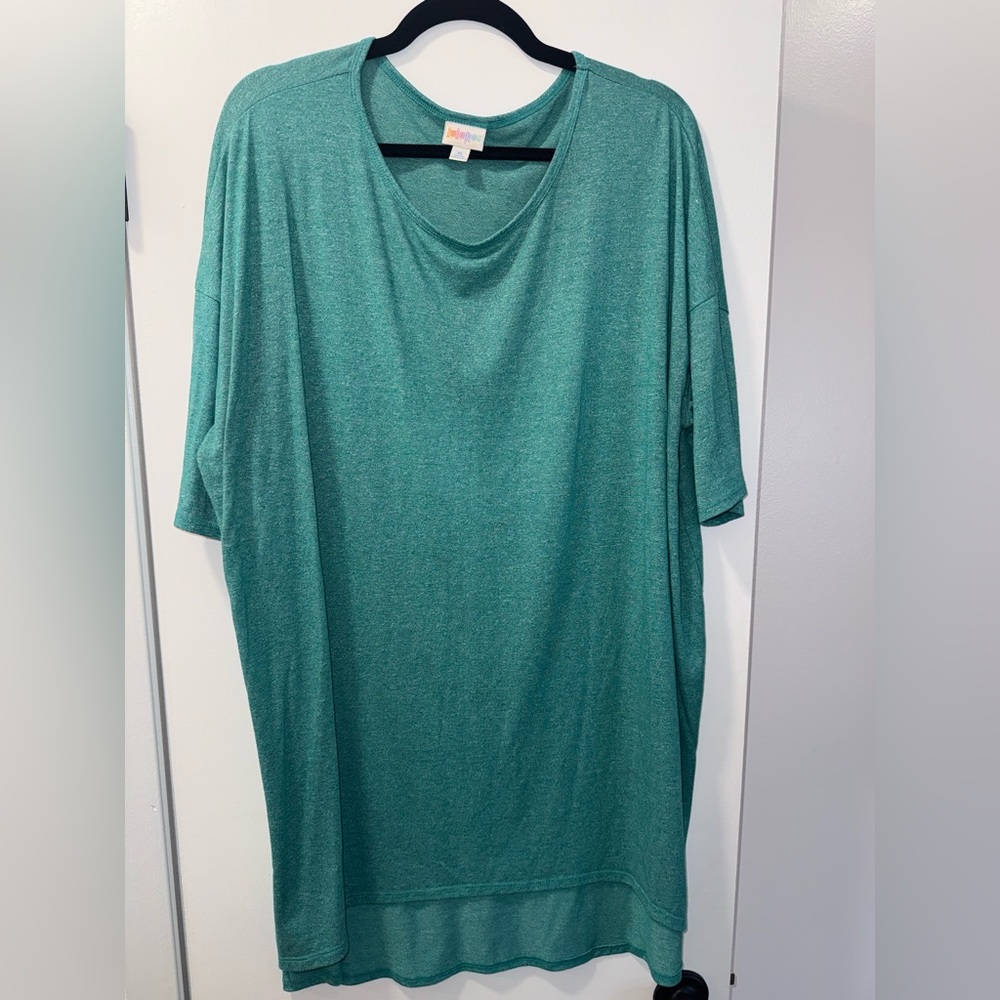 Lularoe Soft Scoop Neck Tunic Top - Teal Green
